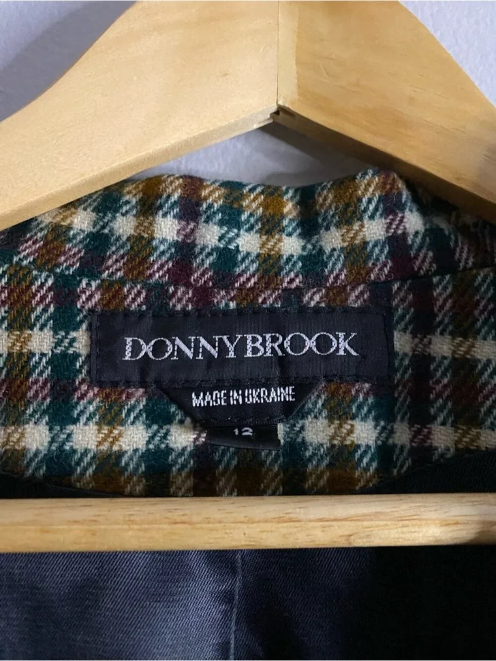 Vintage 90's Donnybrook Double-Breasted Notch Lapel Wool Plaid Blazer